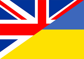Image showing ukraine uk flag