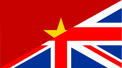 Image showing vietnam uk flag