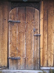 Image showing Old church door