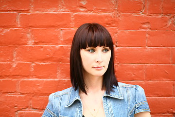 Image showing brunette girl posing