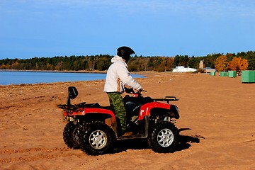 Image showing Man on a quad bike