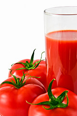 Image showing glass of tomato juice