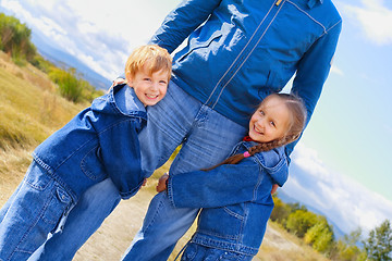 Image showing Father, son and daughter