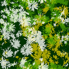 Image showing Seamless texture with flowers