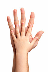 Image showing hands of the baby