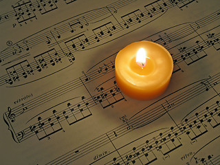 Image showing Music by Candle Light