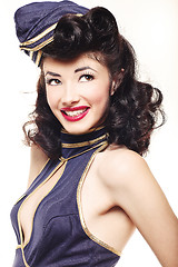 Image showing  Pin Up Style Girl in Studio