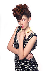 Image showing  Pin Up Style Girl in Studio