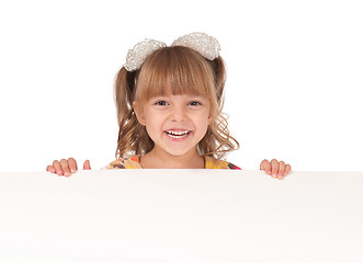 Image showing Girl with white board