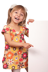 Image showing Girl with white board