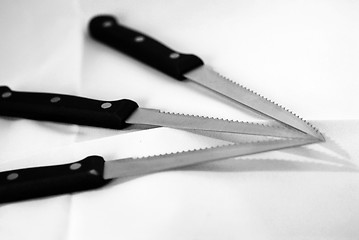 Image showing Three Serrated Knives