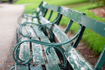 Image showing Park Benches