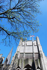 Image showing Cathedral with St George's Flag