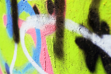 Image showing Bright Graffiti Close-Up