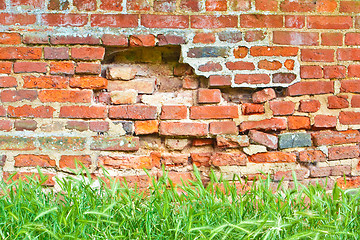 Image showing Crumbling wall