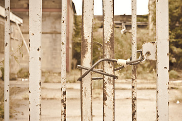 Image showing Locked gate