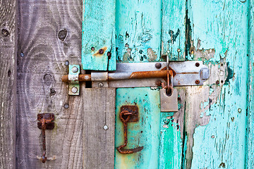 Image showing Bolted door