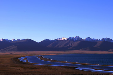 Image showing Landscape at lakeside