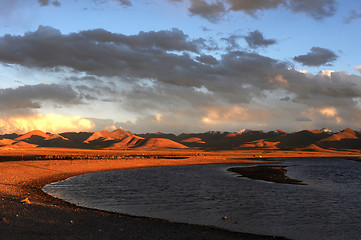 Image showing Landscape at lakeside