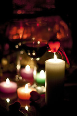 Image showing Candles and romance