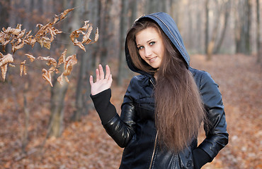 Image showing the girl in the woods