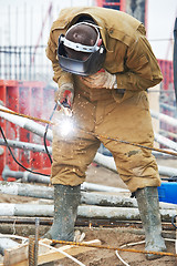 Image showing builder worker wellder at work