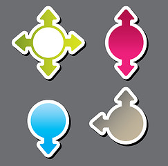 Image showing colorful vector sticker . Vector illustration