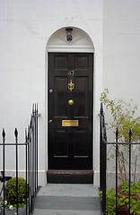 Image showing Black front door