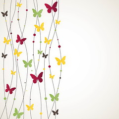 Image showing Background with Butterfly. Vector illustration