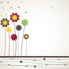 Image showing Background with flowers. Vector illustration