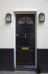 Image showing Black front door