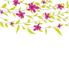 Image showing Background with flowers. Vector illustration
