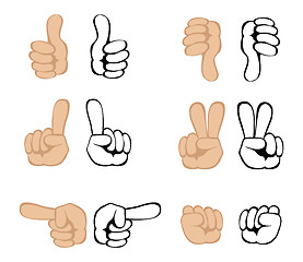 Image showing Vector hand gestures