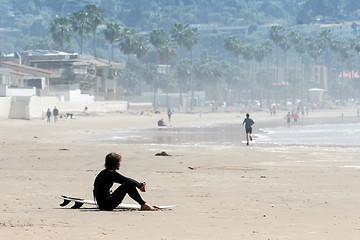 Image showing Lonely surfer