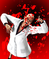 Image showing Bloody Zombie Nurse