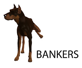 Image showing Dog Shows It Contempt For Bankers