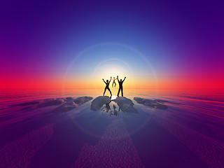 Image showing Family Sunrise