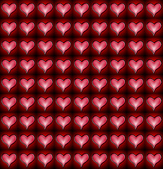 Image showing Red And Pink Heart Pattern 