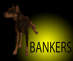 Image showing Dog Shows It Contempt For Bankers