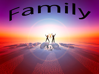 Image showing Family Sunrise