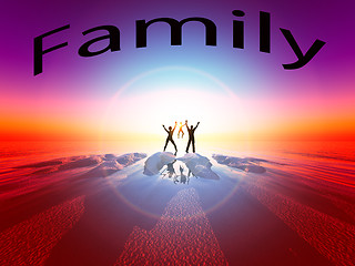 Image showing Family Sunrise