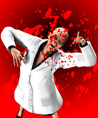 Image showing Bloody Zombie Nurse