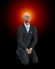 Image showing Businessman Preying