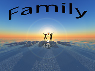 Image showing Family Sunrise