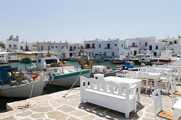 Image showing port of Naoussa,  Paros island , Greece