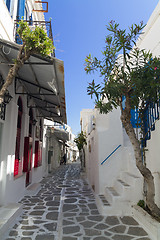 Image showing parikia street in greek island Paros