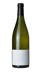 Image showing Bottle of wine isolated on 100% white background