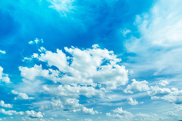 Image showing Spring Blue sky with clouds