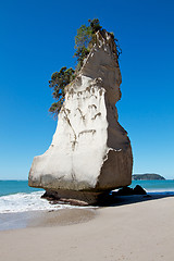 Image showing Cliff at Cathedral Cove