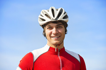 Image showing Cyclist portrait